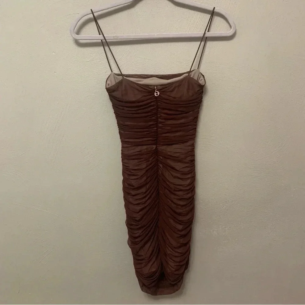 Nookie Mecca Mini Dress in Chocolate Size Small